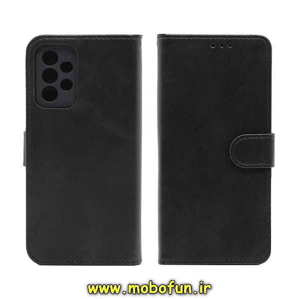 کیف گوشی Galaxy A52 4G - Galaxy A52 5G - Galaxy A52S سامسونگ مگنتی طرح چرم کتابی محافظ لنزدار مشکی کد 904