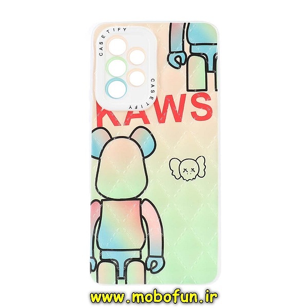 قاب گوشی Galaxy A53 5G سامسونگ ژله ای شبکه ای طرح دار KAWS ربات محافظ لنز دار کد 373