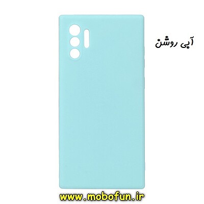 قاب گوشی Galaxy Note 10 Plus سامسونگ طرح سیلیکونی ژله ای TPU آبی روشن کد 70