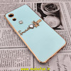قاب گوشی Galaxy A03 Core سامسونگ طرح ژله ای مای کیس گلد لاین دور طلایی عروسکی مرواریدی محافظ لنز دار سبز آبی کد 94