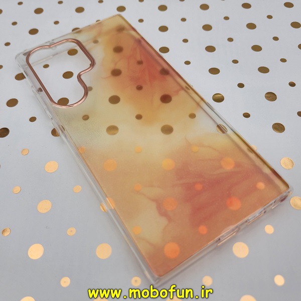 قاب گوشی Galaxy S23 Ultra سامسونگ آبرنگی اکلیلی طلقی شیشه ای اورجینال DIKEX شفاف کد 5