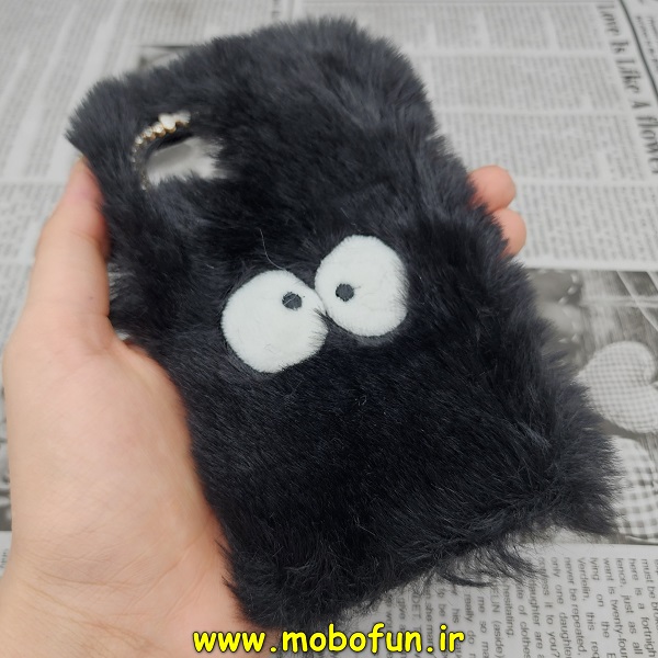 قاب گوشی iPhone 12 - iPhone 12 Pro آیفون طرح عروسکی هپل پشمالو مشکی کد 704