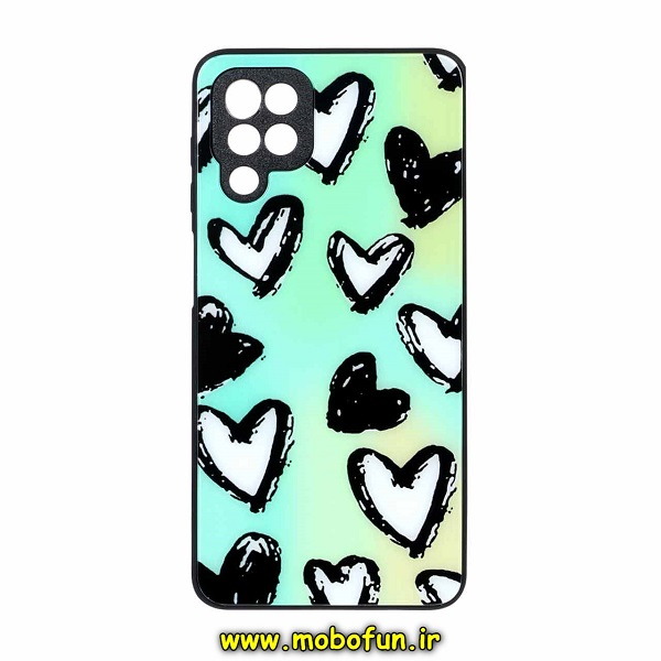 قاب گوشی Galaxy A12 سامسونگ پشت گلس شیشه ای محافظ لنزدار مشکی کد 984