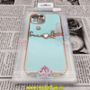 قاب گوشی iPhone 13 آیفون طرح ژله ای مای کیس گلد لاین دور طلایی عروسکی مرواریدی محافظ لنز دار سبز آبی کد 363