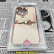 قاب گوشی iPhone 13 Pro آیفون طرح ژله ای مای کیس گلد لاین دور طلایی عروسکی مرواریدی محافظ لنز دار سفید شیری کد 293