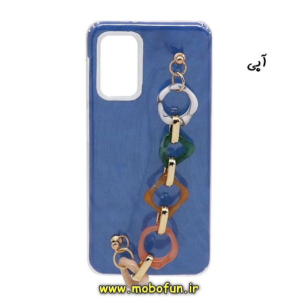 قاب گوشی Galaxy A32 4G سامسونگ طرح ژله ای طرح دار دستبندی سنگی آبی کد 597