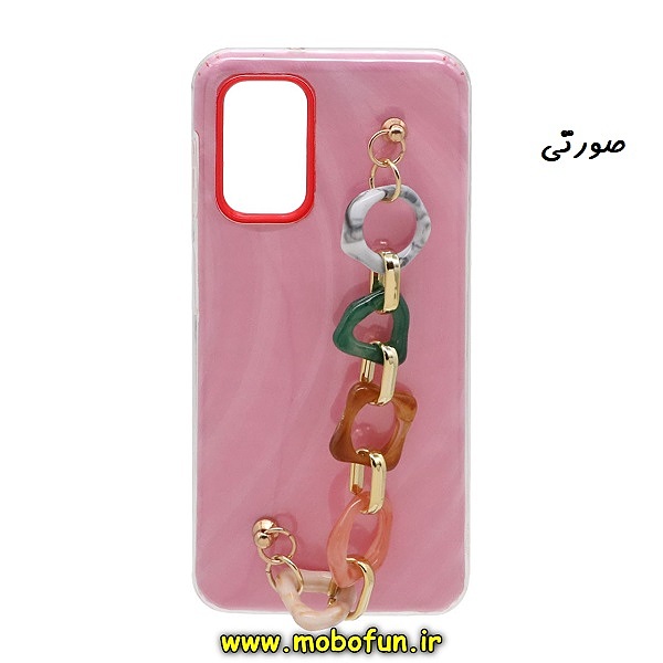 قاب گوشی Galaxy A32 4G سامسونگ طرح ژله ای طرح دار دستبندی سنگی صورتی کد 598