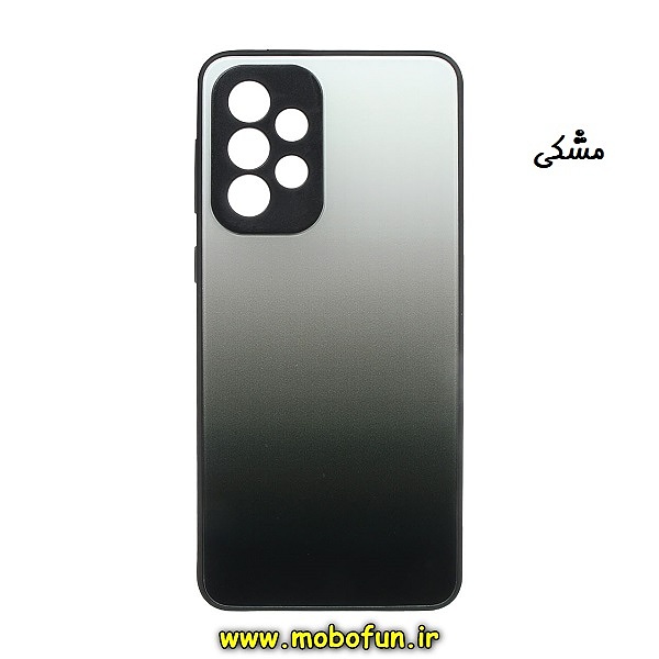 قاب گوشی Galaxy A53 5G سامسونگ پشت گلس شیشه ای محافظ لنزدار مشکی کد 382