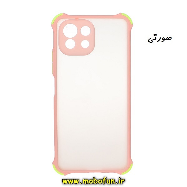 قاب گوشی Mi 11 Lite 4G - Mi 11 Lite 5G - Mi 11 Lite NE شیائومی طرح پشت مات محافظ لنزدار کپسولی ایربگ دار صورتی کد 388