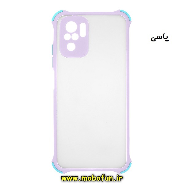قاب گوشی Redmi Note 10 4G - Redmi Note 10S - Poco M5S شیائومی طرح پشت مات محافظ لنزدار کپسولی ایربگ دار یاسی کد 392