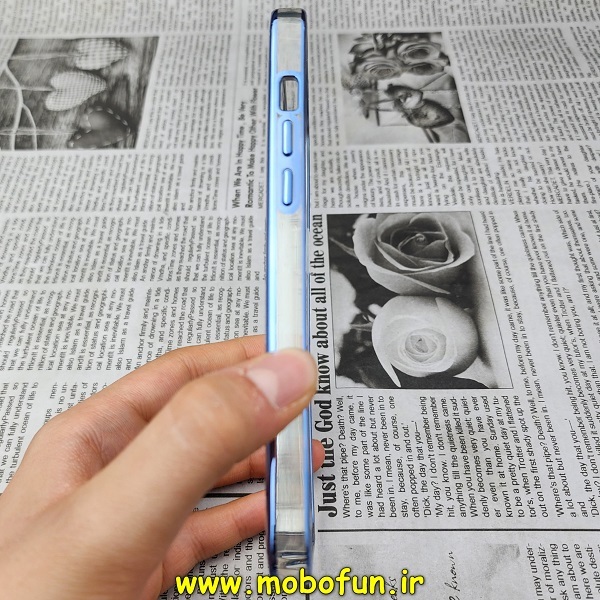قاب گوشی iPhone 11 آیفون طرح پشت طلق شیشه ای شفاف اورجینال برند CASE MATE آبی کد 413