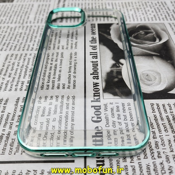 قاب گوشی iPhone 12 - iPhone 12 Pro آیفون طرح پشت طلق شیشه ای شفاف اورجینال برند CASE MATE سبز روشن کد 714