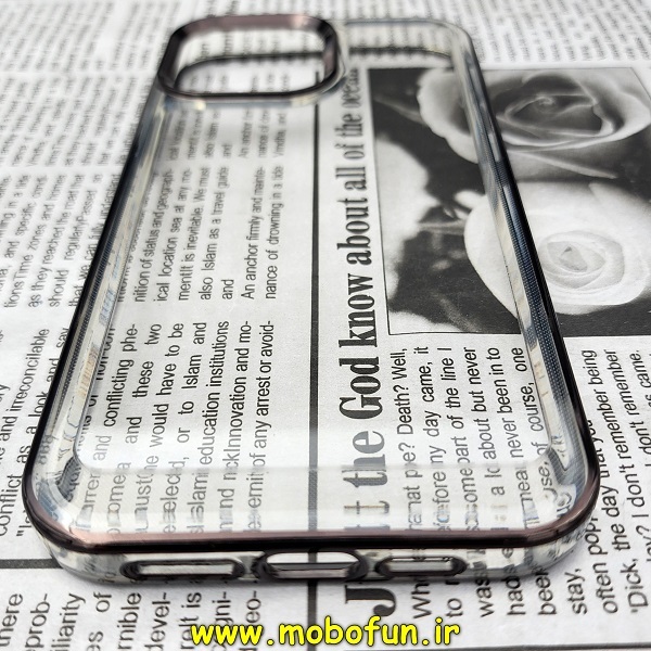 قاب گوشی iPhone 12 Pro Max آیفون طرح پشت طلق شیشه ای شفاف اورجینال برند CASE MATE مشکی کد 151