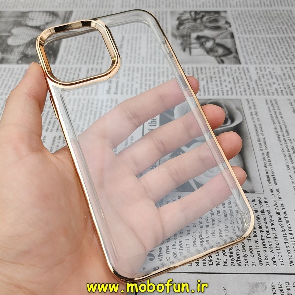 قاب گوشی iPhone 13 Pro آیفون طرح پشت طلق شیشه ای شفاف اورجینال برند CASE MATE طلایی کد 310
