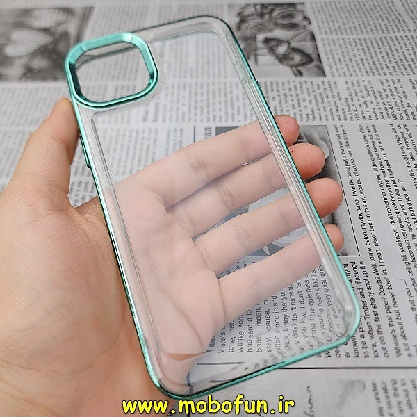 قاب گوشی iPhone 14 آیفون طرح پشت طلق شیشه ای شفاف اورجینال برند CASE MATE سبز روشن کد 47