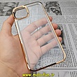 قاب گوشی iPhone 14 آیفون طرح پشت طلق شیشه ای شفاف اورجینال برند CASE MATE طلایی کد 48