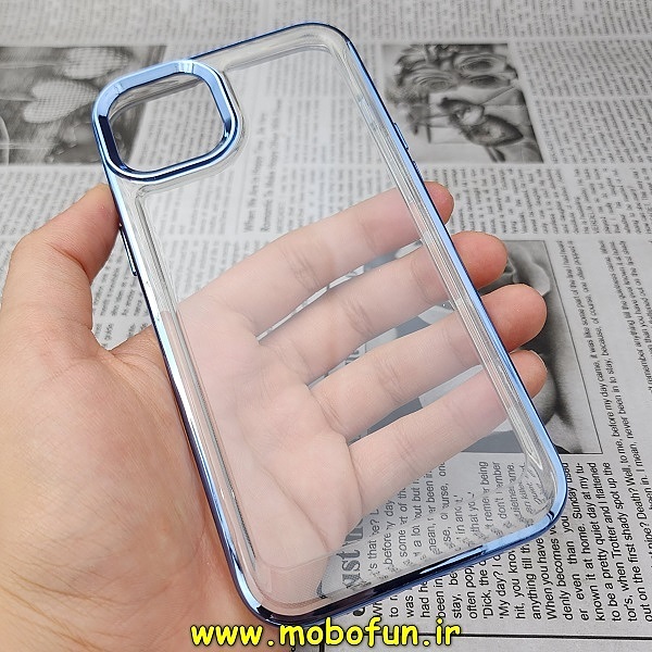 قاب گوشی iPhone 14 آیفون طرح پشت طلق شیشه ای شفاف اورجینال برند CASE MATE آبی کد 49