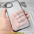 قاب گوشی iPhone 14 آیفون طرح پشت طلق شیشه ای شفاف اورجینال برند CASE MATE مشکی کد 52