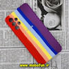 قاب گوشی Galaxy A32 4G سامسونگ سیلیکونی اورجینال سورا SORA پاک کنی رنگین کمانی آبرنگی درجه یک زیربسته محافظ لنز دار کد 605