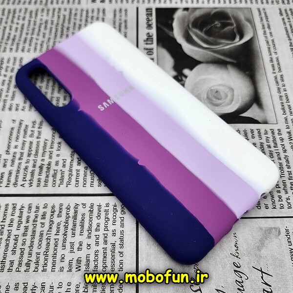 قاب گوشی Galaxy A30S - Galaxy A50 - Galaxy A50S سامسونگ سیلیکونی اورجینال سورا SORA پاک کنی رنگین کمانی آبرنگی درجه یک زیربسته محافظ لنز دار کد 778