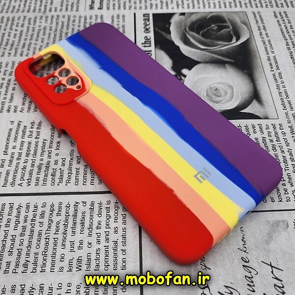 قاب گوشی Redmi Note 11 4G - Redmi Note 11S شیائومی سیلیکونی اورجینال سورا SORA پاک کنی رنگین کمانی آبرنگی درجه یک زیربسته محافظ لنز دار کد 483