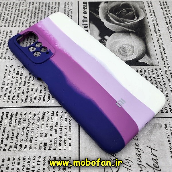 قاب گوشی Redmi Note 11 4G - Redmi Note 11S شیائومی سیلیکونی اورجینال سورا SORA پاک کنی رنگین کمانی آبرنگی درجه یک زیربسته محافظ لنز دار کد 485