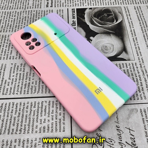 قاب گوشی Xiaomi Poco X4 Pro 5G شیائومی سیلیکونی اورجینال سورا SORA پاک کنی رنگین کمانی آبرنگی درجه یک زیربسته محافظ لنز دار کد 429