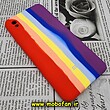 قاب گوشی Redmi 9A شیائومی سیلیکونی اورجینال سورا SORA پاک کنی رنگین کمانی آبرنگی درجه یک زیربسته محافظ لنز دار کد 142