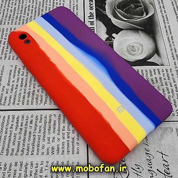 قاب گوشی Redmi 9A شیائومی سیلیکونی اورجینال سورا SORA پاک کنی رنگین کمانی آبرنگی درجه یک زیربسته محافظ لنز دار کد 142
