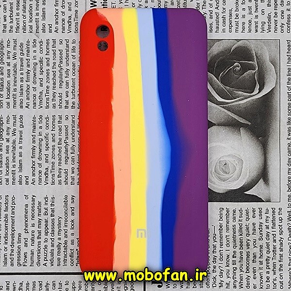 قاب گوشی Redmi 9A شیائومی سیلیکونی اورجینال سورا SORA پاک کنی رنگین کمانی آبرنگی درجه یک زیربسته محافظ لنز دار کد 142
