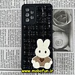 قاب گوشی Galaxy A32 4G سامسونگ طرح ژله ای پارچه ای خرگوشی مشکی کد 615