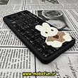 قاب گوشی Galaxy A32 4G سامسونگ طرح ژله ای پارچه ای خرگوشی مشکی کد 615