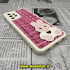 قاب گوشی Galaxy A32 4G سامسونگ طرح ژله ای پارچه ای خرگوشی صورتی فانتزی کد 617
