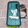 قاب گوشی Galaxy A30S - Galaxy A50 - Galaxy A50S سامسونگ طرح ژله ای شفاف بالشتی سه بعدی گربه ای محافظ لنز دار سبزآبی کد 783
