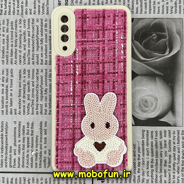 قاب گوشی Galaxy A30S - Galaxy A50S - Galaxy A50 سامسونگ طرح ژله ای پارچه ای خرگوشی صورتی فانتزی کد 793