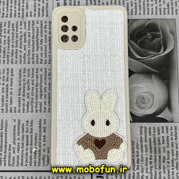 قاب گوشی Galaxy A51 سامسونگ طرح ژله ای پارچه ای خرگوشی سفید کد 683