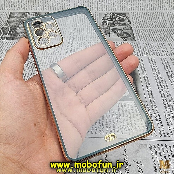 قاب گوشی Galaxy A52 4G - Galaxy A52 5G - Galaxy A52S سامسونگ طرح الکتروپلیتینگ ژله ای شفاف اورجینال یونیک کیس Unique Case محافظ لنز دار سبز کد 922
