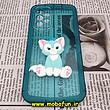 قاب گوشی Galaxy A53 5G سامسونگ طرح ژله ای شفاف بالشتی سه بعدی گربه ای محافظ لنز دار سبزآبی کد 391