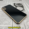 قاب گوشی iPhone X - iPhone XS آیفون طرح ژله ای مای کیس گلد لاین دور طلایی محافظ لنز دار مشکی کد 399
