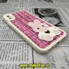 قاب گوشی iPhone X - iPhone XS آیفون طرح ژله ای پارچه ای خرگوشی صورتی فانتزی کد 402