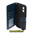 کیف گوشی Poco M5 شیائومی مگنتی طرح چرم کتابی محافظ لنزدار سرمه ای کد 11
