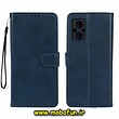 کیف گوشی Poco M5 شیائومی مگنتی طرح چرم کتابی محافظ لنزدار سرمه ای کد 11