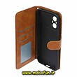 کیف گوشی Poco M5 شیائومی مگنتی طرح چرم کتابی محافظ لنزدار قهوه ای کد 13