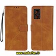 کیف گوشی Poco M5 شیائومی مگنتی طرح چرم کتابی محافظ لنزدار قهوه ای کد 13