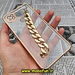 قاب گوشی Redmi 9C - Redmi 10A - Poco C3 شیائومی طرح الکتروپلیتینگ ژله ای شفاف اورجینال دستبندی کارتیر محافظ لنز دار طلایی کد 205