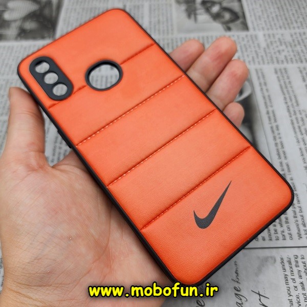 قاب گوشی Galaxy A10S سامسونگ طرح دار پافر چرمی محافظ لنز دار نایکی NIKE کد 507
