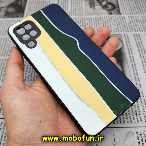 قاب گوشی Galaxy A12 سامسونگ طرح هارد HARD رنگین کمانی آبرنگی پشت سیلیکونی محافظ لنز دار کد 1021