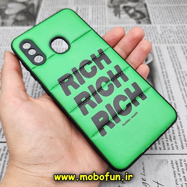 قاب گوشی Galaxy A20 - Galaxy A30 سامسونگ طرح دار پافر چرمی محافظ لنز دار اسپورت RICH کد 426