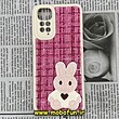 قاب گوشی Redmi Note 11 4G - Redmi Note 11S شیائومی طرح ژله ای پارچه ای خرگوشی صورتی فانتزی کد 504