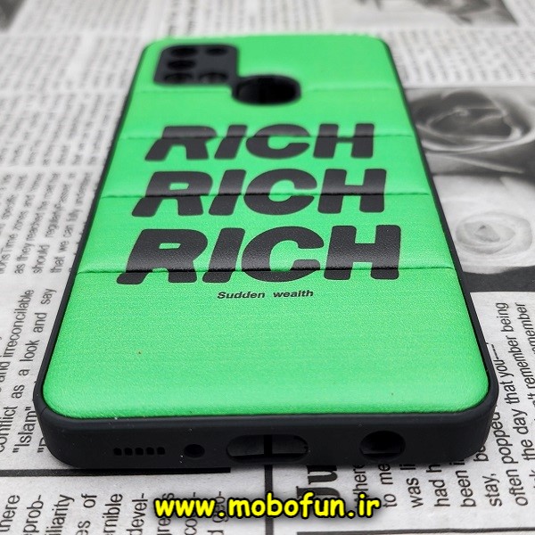 قاب گوشی Galaxy A21S سامسونگ طرح دار پافر چرمی محافظ لنز دار اسپورت RICH کد 595